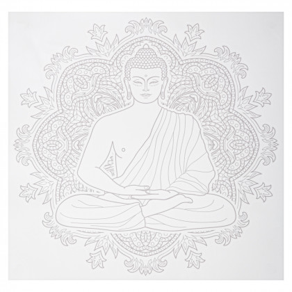 Sticker mural déco Illusion Bouddha 40 x 40  cm