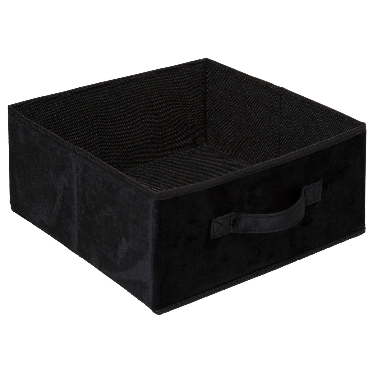 Boîte de Rangement en Velours Noir 31 x 31 x 15 cm - Boites de rangement -  Décomania