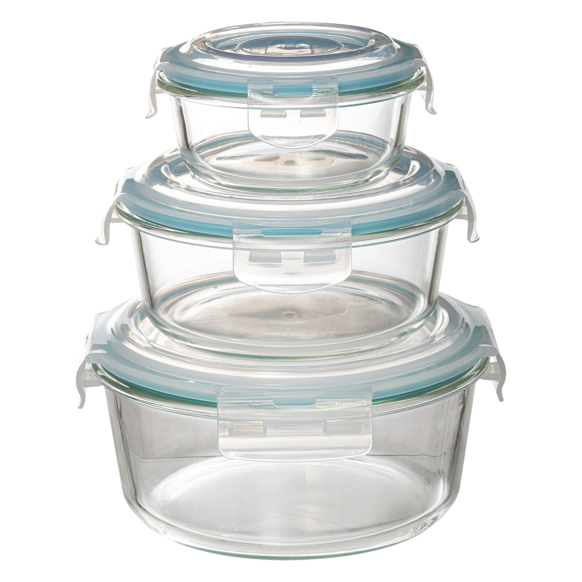 Set de 3 Boîtes de conservation en verre avec couvercle hermétique - Boites  de rangement alimentaires - Décomania