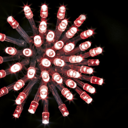 Guirlande lumineuse 50 m 500 LED Rouge et 8 jeux de lumière