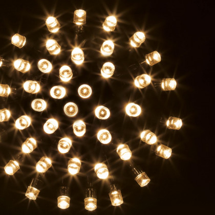 Guirlande lumineuse 12 m 120 LED Blanc chaud et 8 jeux de lumière