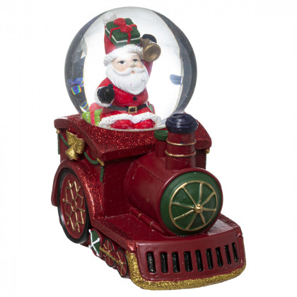 Boule à Neige Train avec Père Noël 