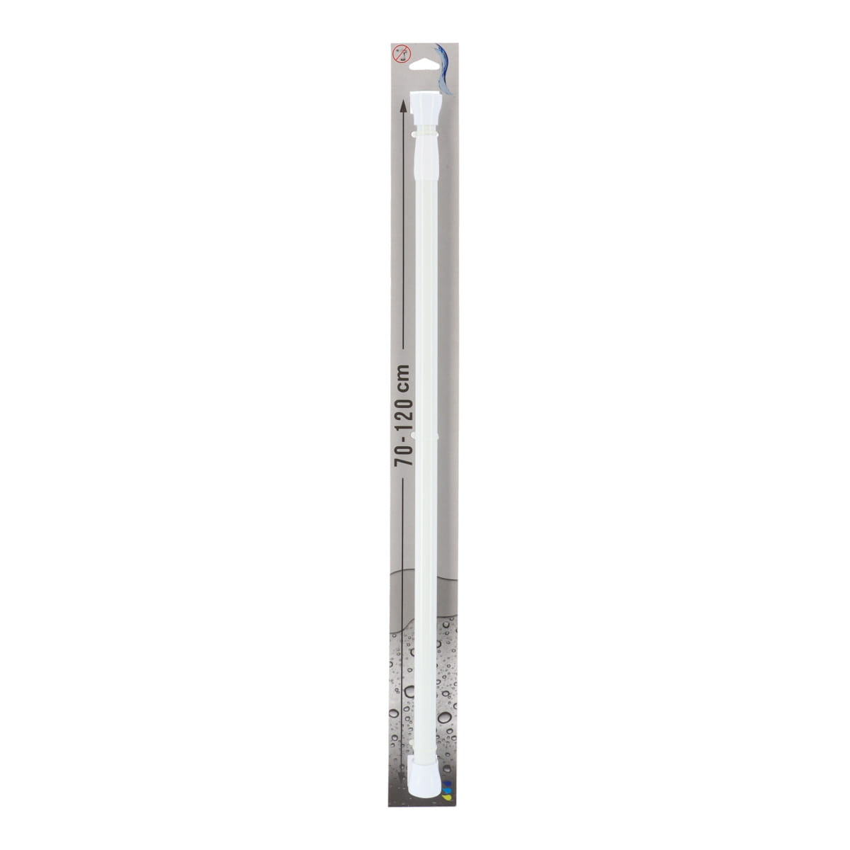 Barre de douche extensible de 70 à 120 cm en Aluminium Blanc