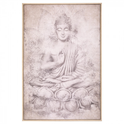 Toile murale encadrée imprimée Bouddha 60 x 90 cm