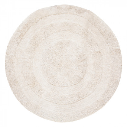 Tapis de chambre Spirales en coton Blanc  D 120 cm