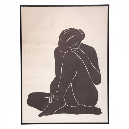 Toile murale Femme imprimée et encadrée 58 x 78 cm