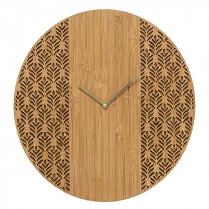 Horloge murale Palm en Bambou D 50 cm