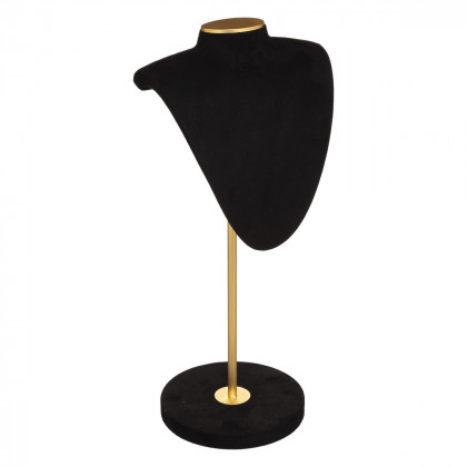 Porte-bijoux Lady Buste noir et doré H 45 cm