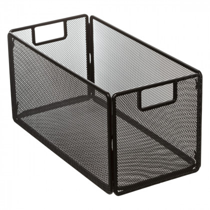 Boîte de Rangement en métal noir 15 x 31 x 15 cm