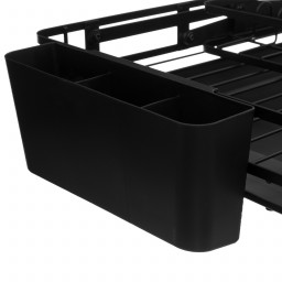 Égouttoir à vaisselle 2 niveaux rétractable en acier noir