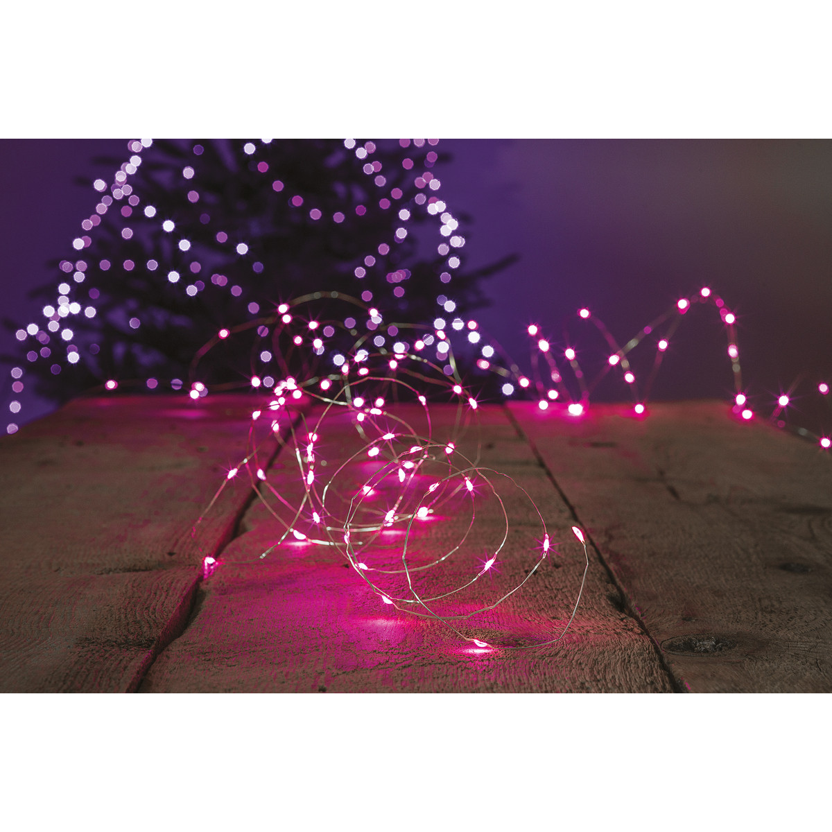 Guirlande lumineuse d'intérieur Copper 40 MicroLED Rose sur 3.90 mètres -  Guirlandes lumineuses pour intérieur - Décomania