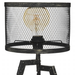 Lampe trépied Noah en Métal Noir industriel H 56 cm
