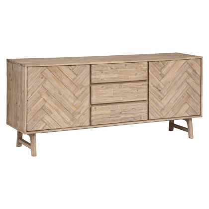 Buffet Aeris 2 portes 3 tiroirs en Bois d'Acacia
