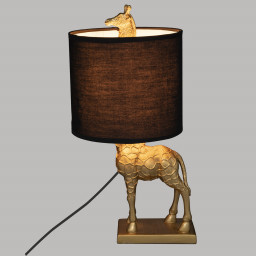 Lampe Girafe en Résine et Métal Doré H 42 cm