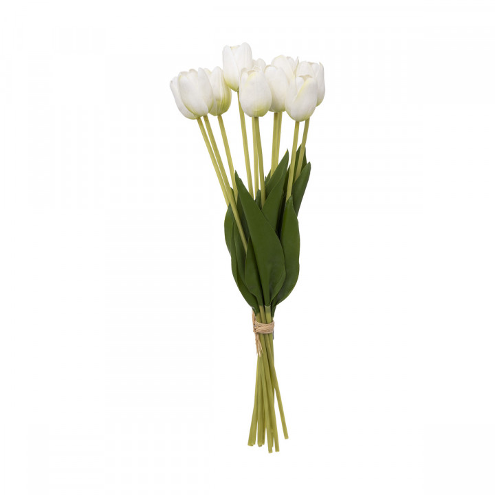 Bouquet de Tulipes Blanches artificielles D. 16 x H. 48 cm