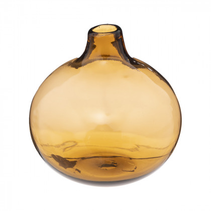 Vase Soliflore en Verre Ambre D 12 cm