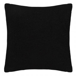 Coussin déhoussable Noir aspect Mohair 45 x 45 cm