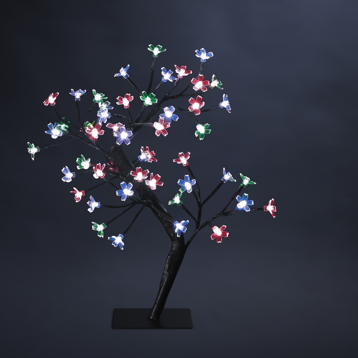 Arbre lumineux Prunus 48 LED à variation de couleurs H 45 cm - Sapins fibre  optique et arbres lumineux - Décomania