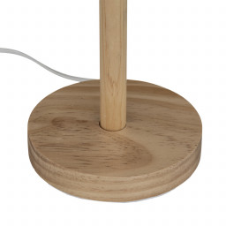 Lampe Della avec abat jour en naturel tressé H 42 cm