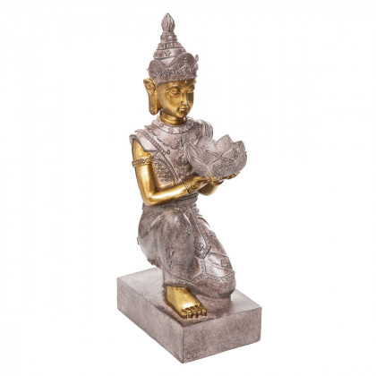 Bouddha en résine avec photophore H 45 cm