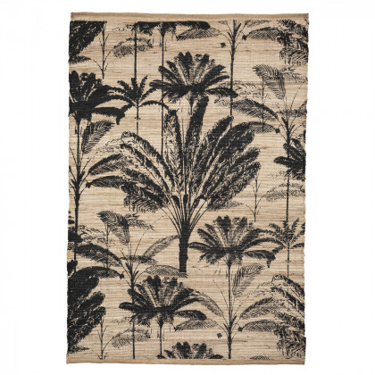 Tapis décoratif en Jute motif Tropique 120 x 170 cm