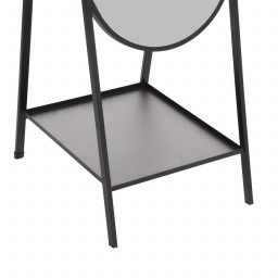 Miroir sur pied Ninon en verre et métal noir H 160 cm