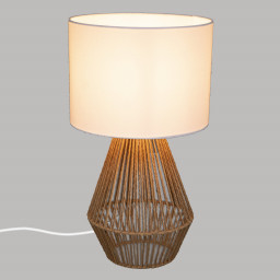 Lampe Lila en Coton et Métal H 40 cm