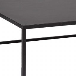 Table basse Gota en Métal Noir industriel 100 x 100 x 36 cm