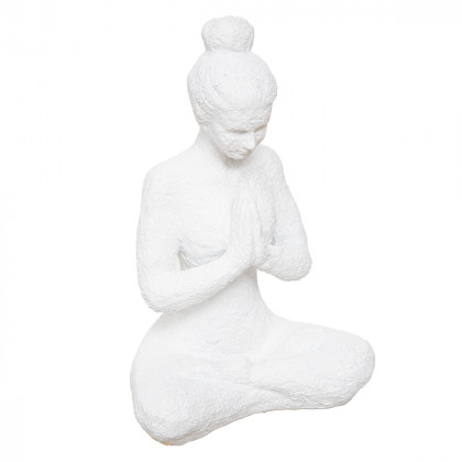 Statuette Femme en résine blanche H 25 cm