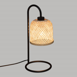 Lampe Ali en bambou et métal H 43.5 cm