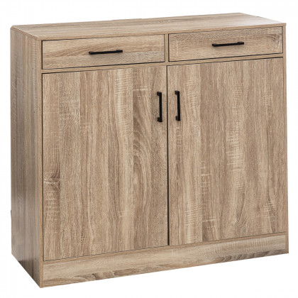 Meuble de Rangement 2 portes et 2 tiroirs aspect Bois