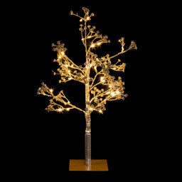 Arbre lumineux Bouquet doré 48 LED Blanc chaud H 50 cm