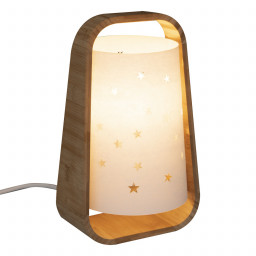 Lampe Étoiles en Bambou H 26.5 cm