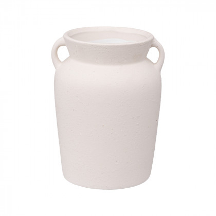 Vase Amphore en céramique Blanche H 20 cm