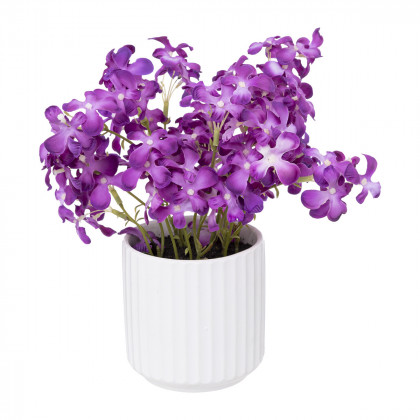 Plante artificielle Violette pot en céramique H 27 cm 