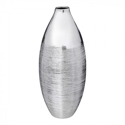 Vase en céramique Argent H 38 cm