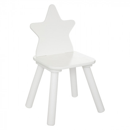 Chaise enfant Étoile en bois blanc H 50 cm
