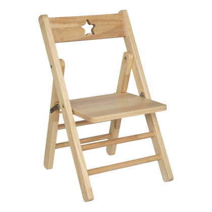 Chaise pliante enfant en bois naturel H 51.9 cm