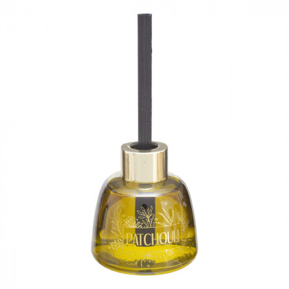 Diffuseur de parfum Night Patchouli 100ml pot en verre jaune moutarde
