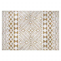 Tapis Miska en coton ivoire motifs tuftés 120 x 170 cm