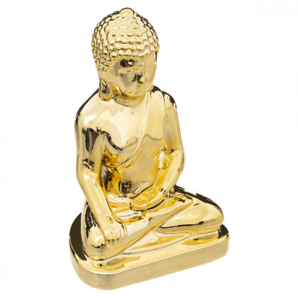 Bouddha Bhuvan en céramique dorée H 25.7 cm