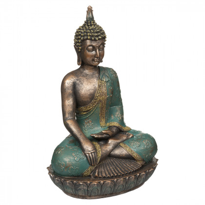Bouddha Anju en résine bicolore H 43.5 cm
