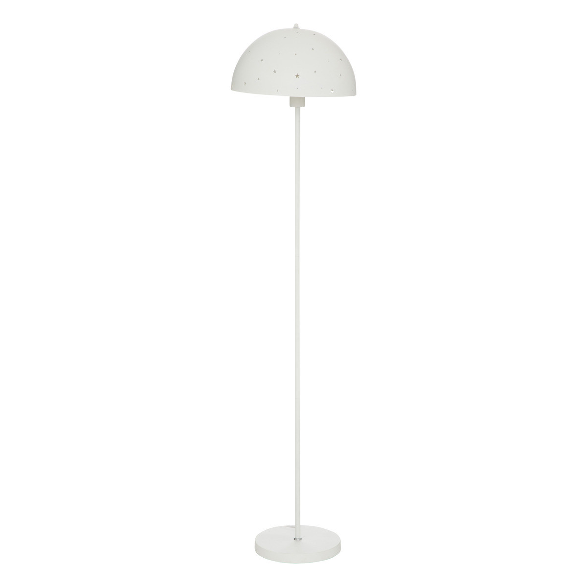 Lampadaire Champignon Blanc avec Abat jour ajouré Etoiles H 150 cm - Lampe,  veilleuse - Décomania