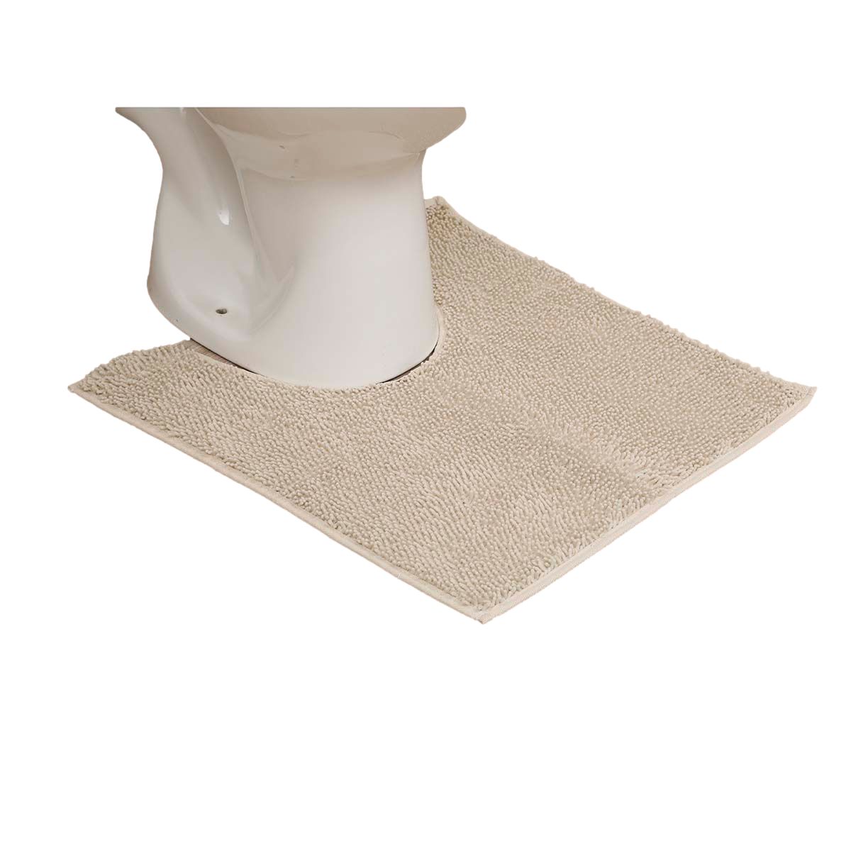 Tapis contour wc LIGNUS 50x45 beige sable en coton