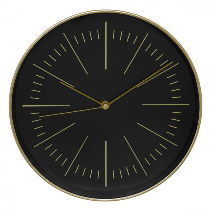 Horloge Edith en Verre et Plastique doré D 30 cm