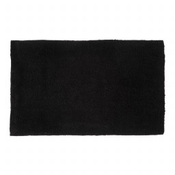 Tapis de salle de bain réversible 50 x 80 cm en Coton Noir