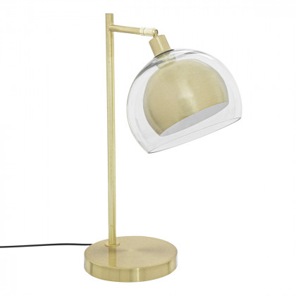 Lampe Rivi en Verre et Métal doré  H 48 cm