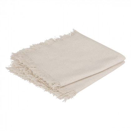 Lot de 2 serviettes de table Maha en Coton Blanc 40 x 40 cm