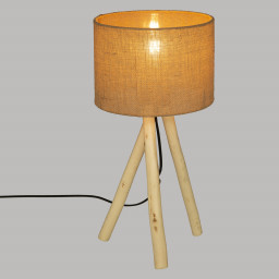 Lampe sur trépied Seav en Peuplier H 52 cm