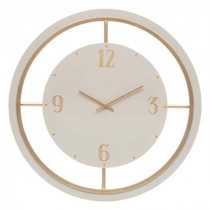 Horloge Divia en Métal Beige D 70 cm 